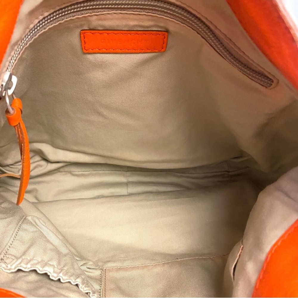 Givenchy orange snake embossed leather hobo bag - Picture 6 of 10